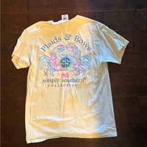 Simply Southern Yellow Plaids & Bows Tee